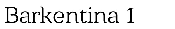 Barkentina 1 font preview